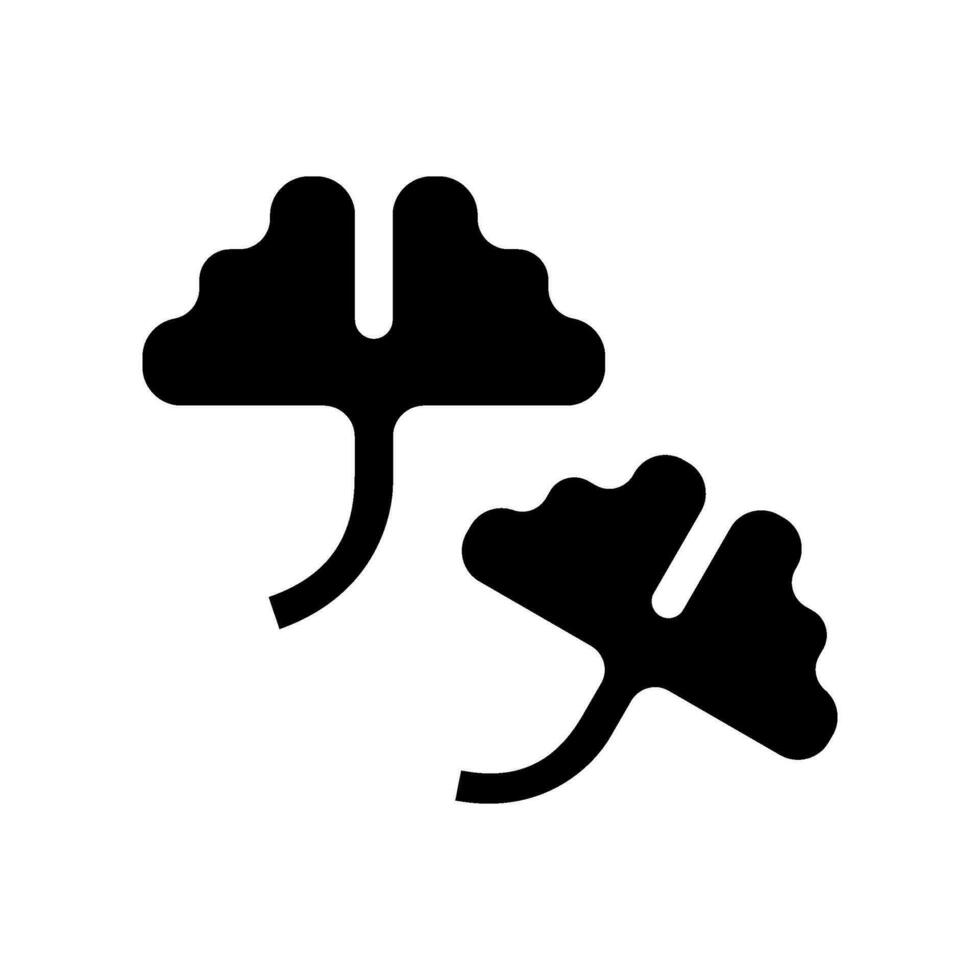 Ginkgo Symbol Vektor Symbol Design Illustration