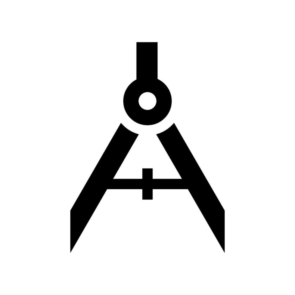kompass arkitektur ikon vektor symbol design illustration