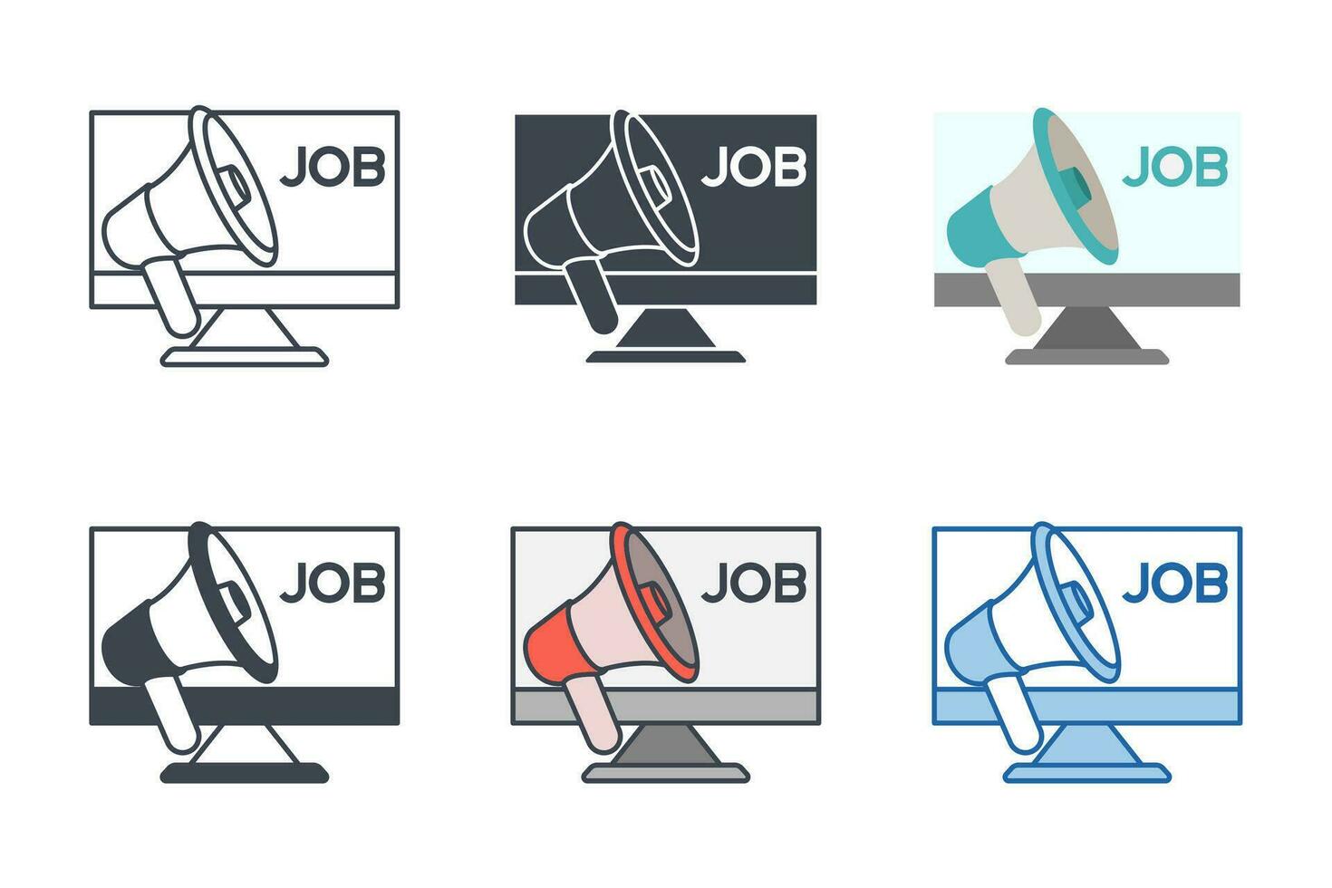 Job Anzeige Symbol Symbol Vorlage zum Grafik und Netz Design Sammlung Logo Vektor Illustration