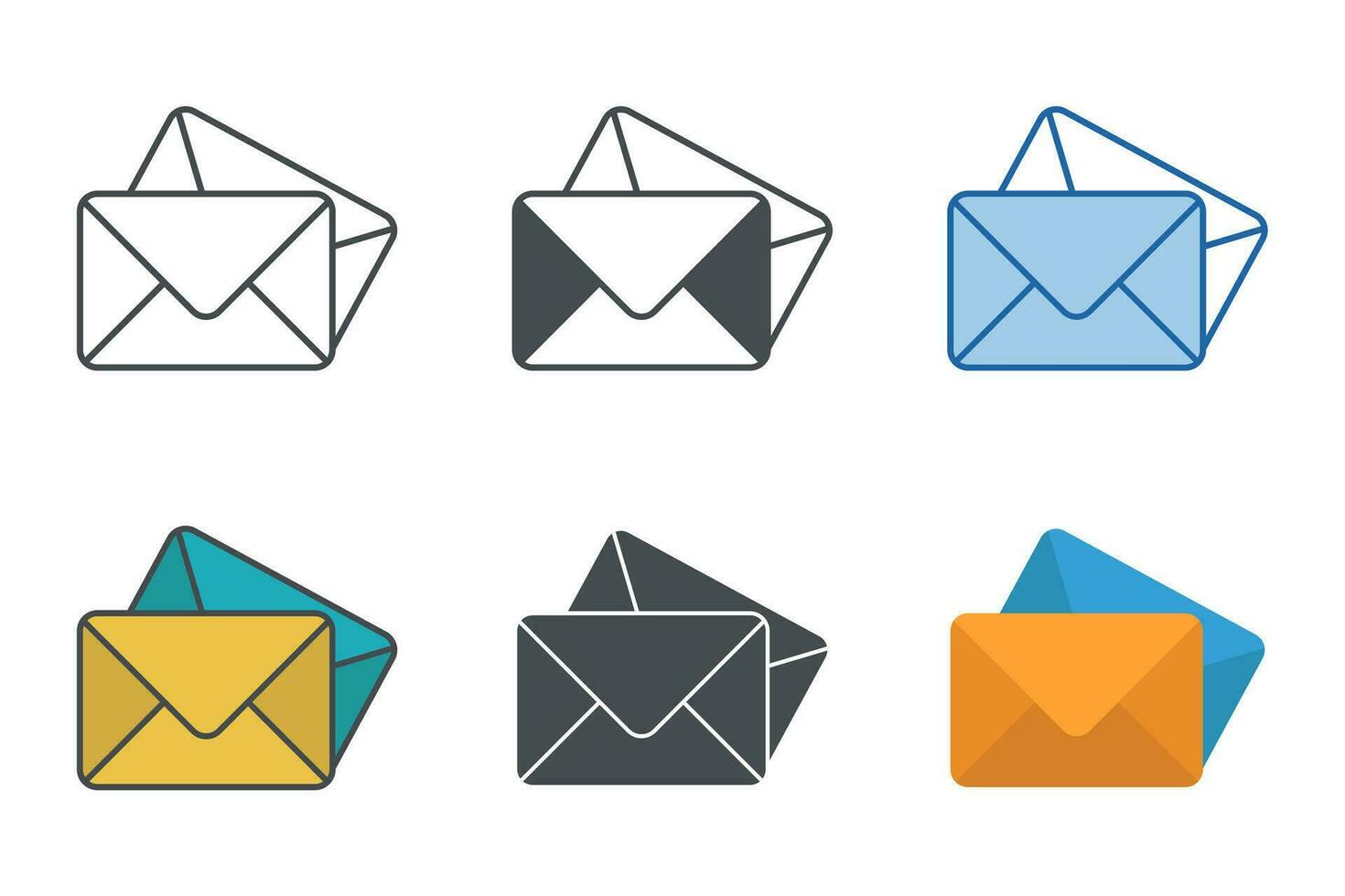 Email Briefumschlag Symbol Symbol Vorlage zum Grafik und Netz Design Sammlung Logo Vektor Illustration
