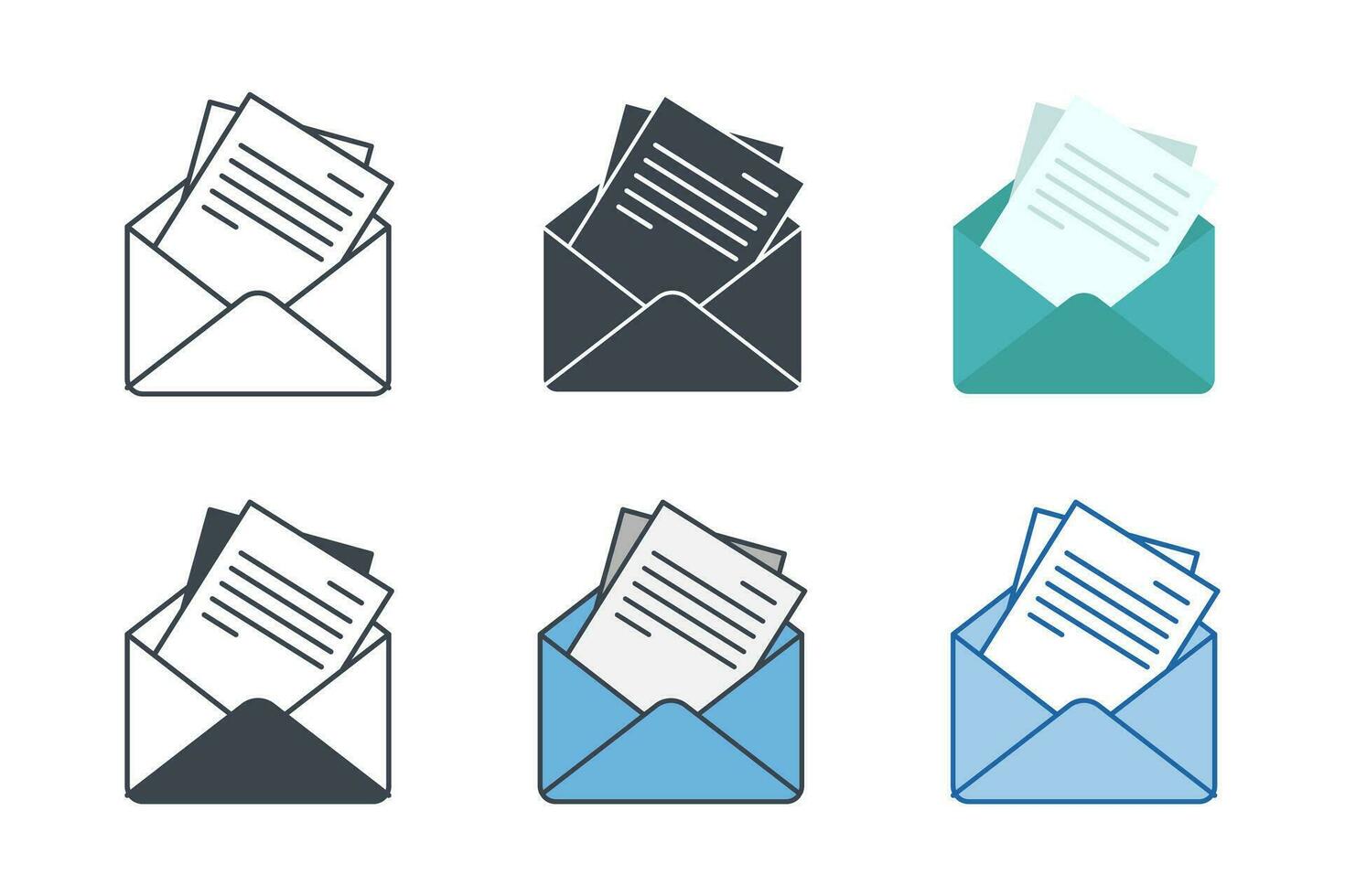 Email Briefumschlag Symbol Symbol Vorlage zum Grafik und Netz Design Sammlung Logo Vektor Illustration