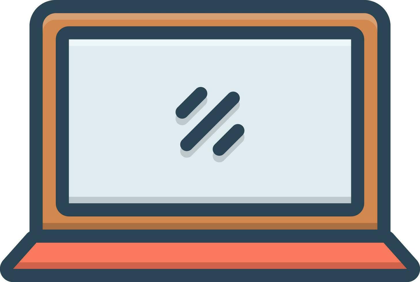 Färg ikon för bärbar dator vektor