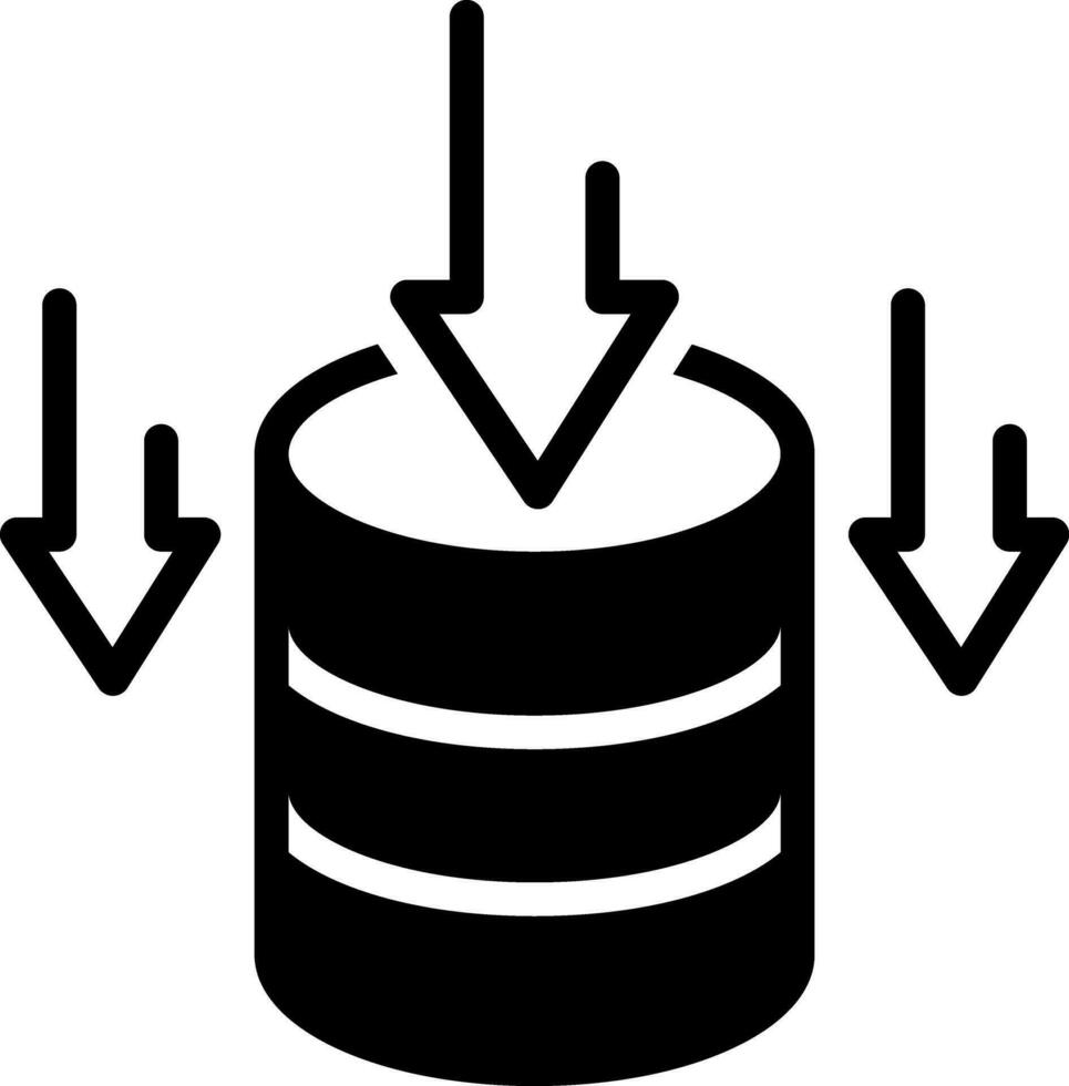 solide Symbol zum Daten Lager vektor