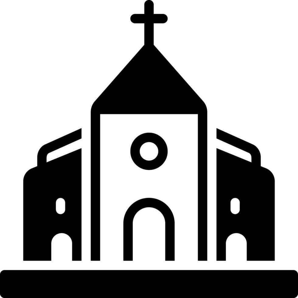 solide Symbol zum Kirche vektor