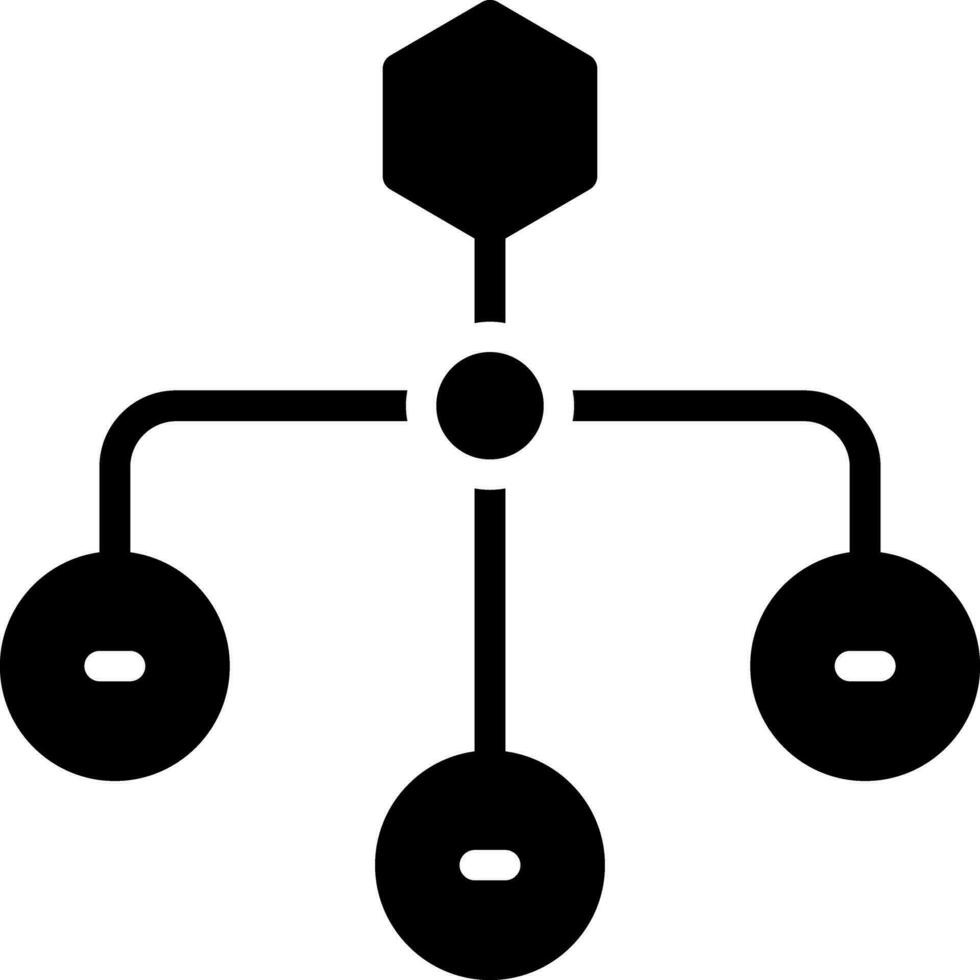 solide Symbol zum hierarchisch Struktur vektor