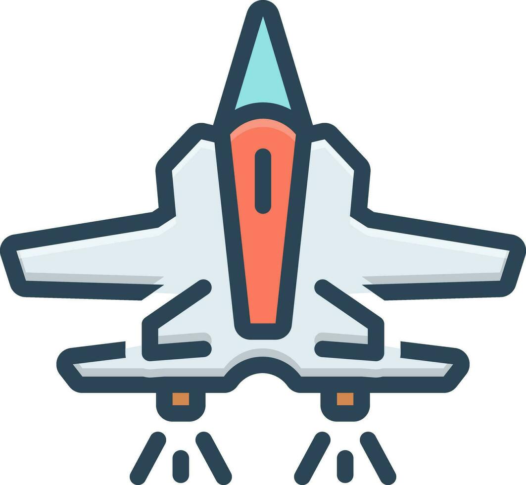 Färg ikon för jet vektor