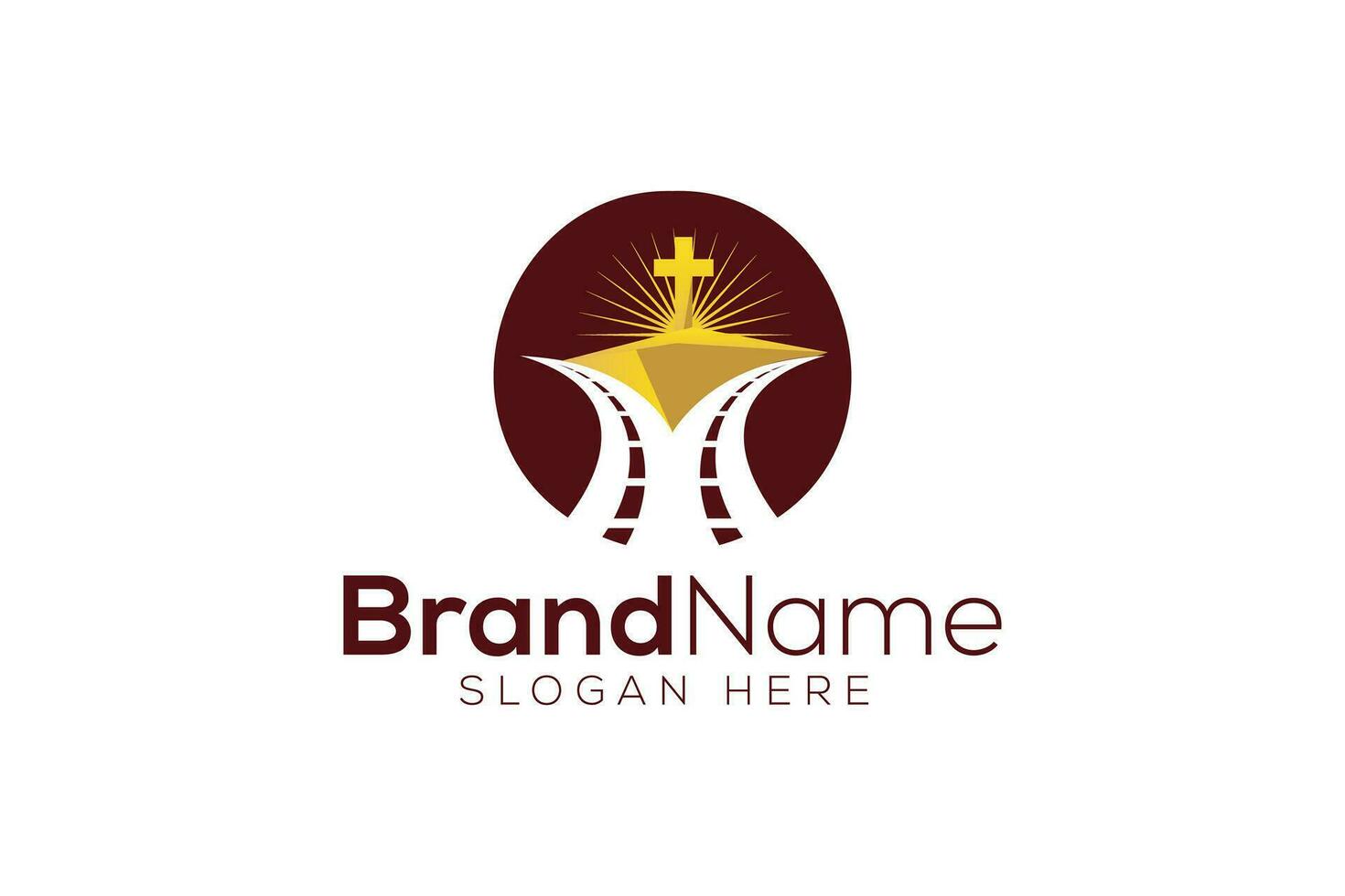 modern Christian Gold Logo Design Vektor Vorlage