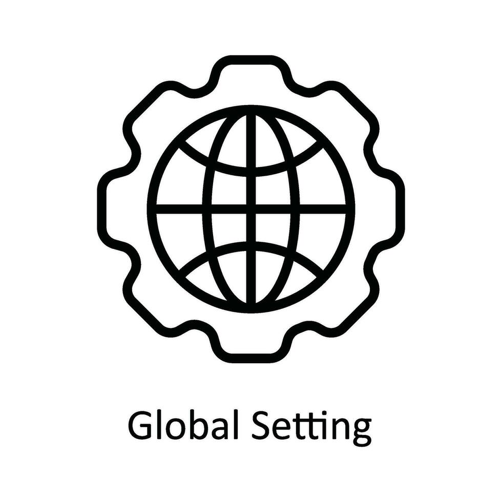 global Rahmen Vektor Gliederung Symbol Design Illustration. Cyber Sicherheit Symbol auf Weiß Hintergrund eps 10 Datei