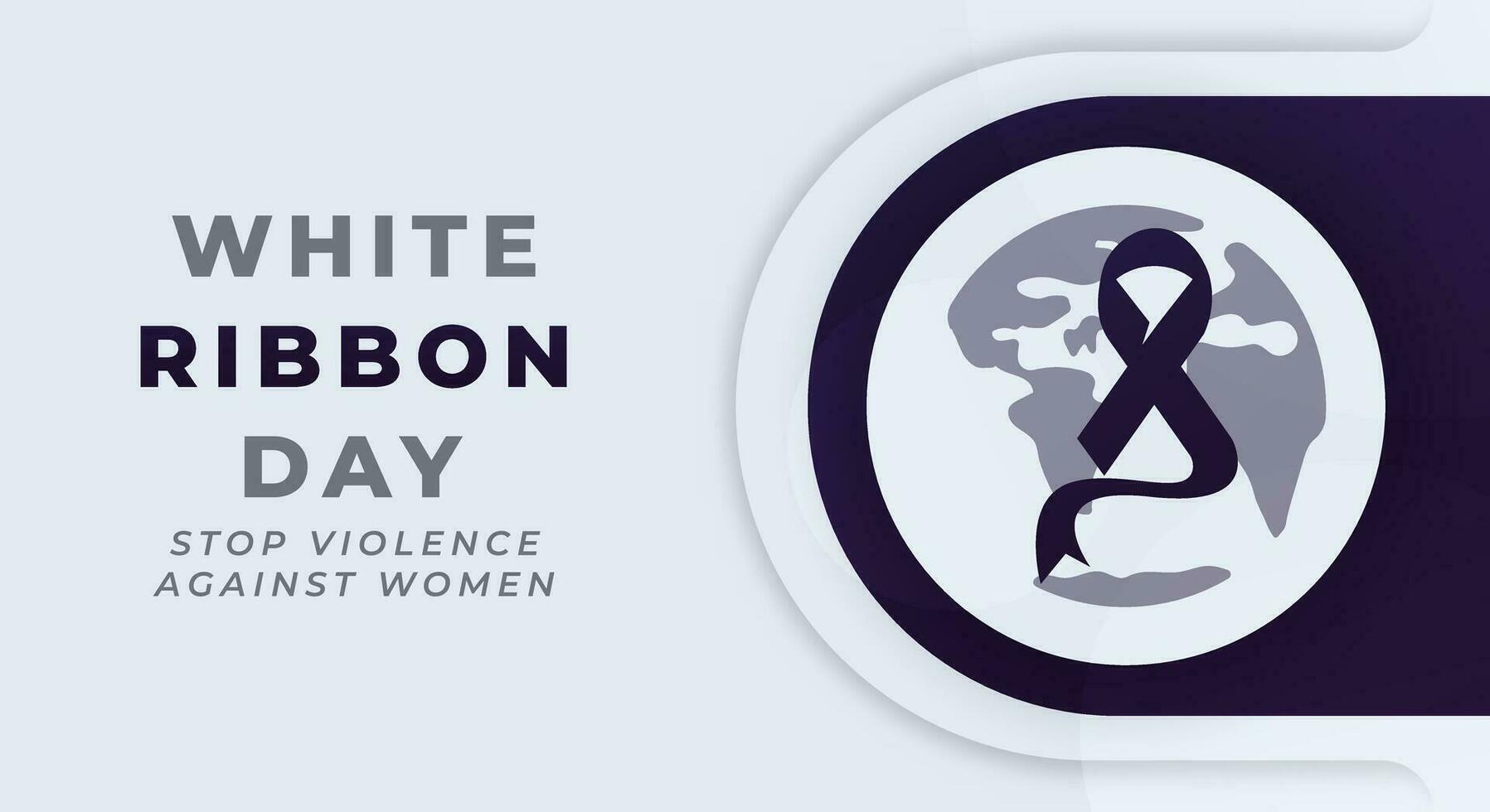Weiß Band Tag Feier Vektor Design Illustration zum halt Gewalt gegen Frauen Hintergrund