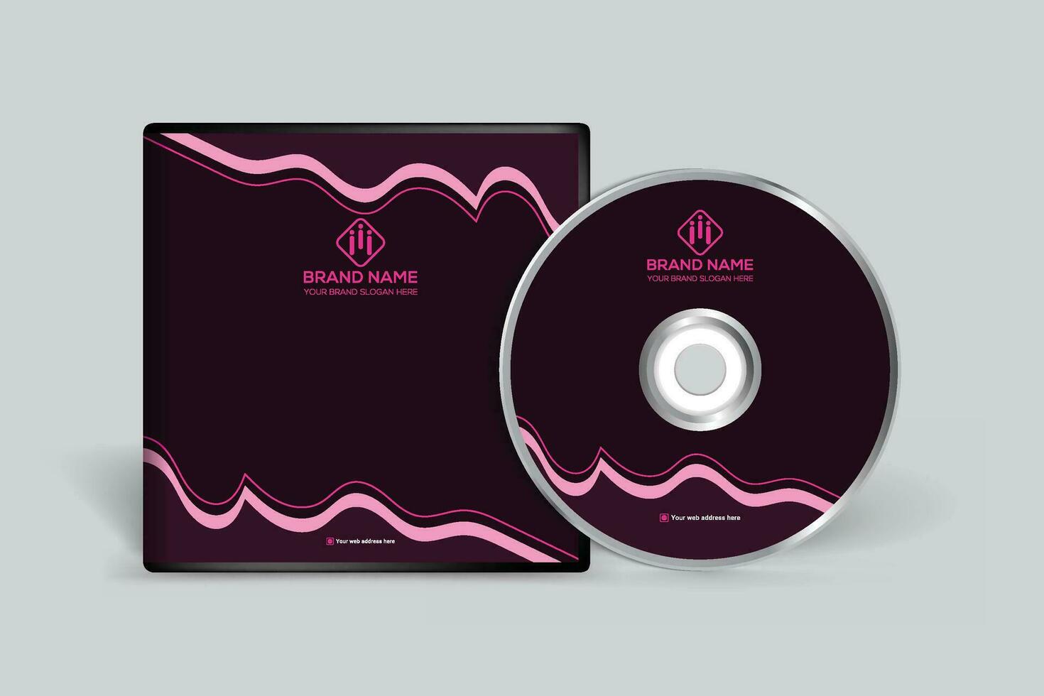 svart CD omslag design vektor