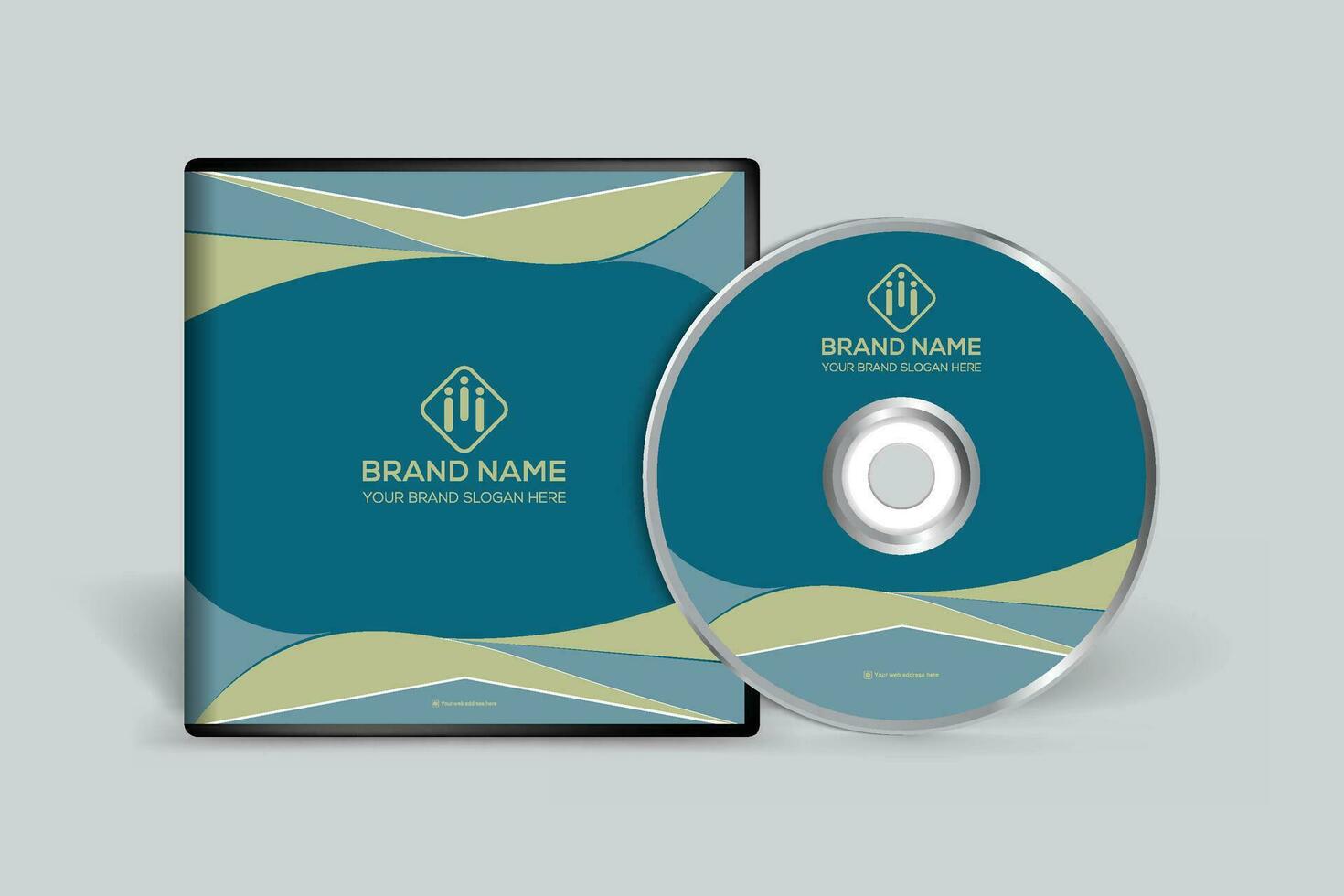 elegant form CD omslag mall vektor