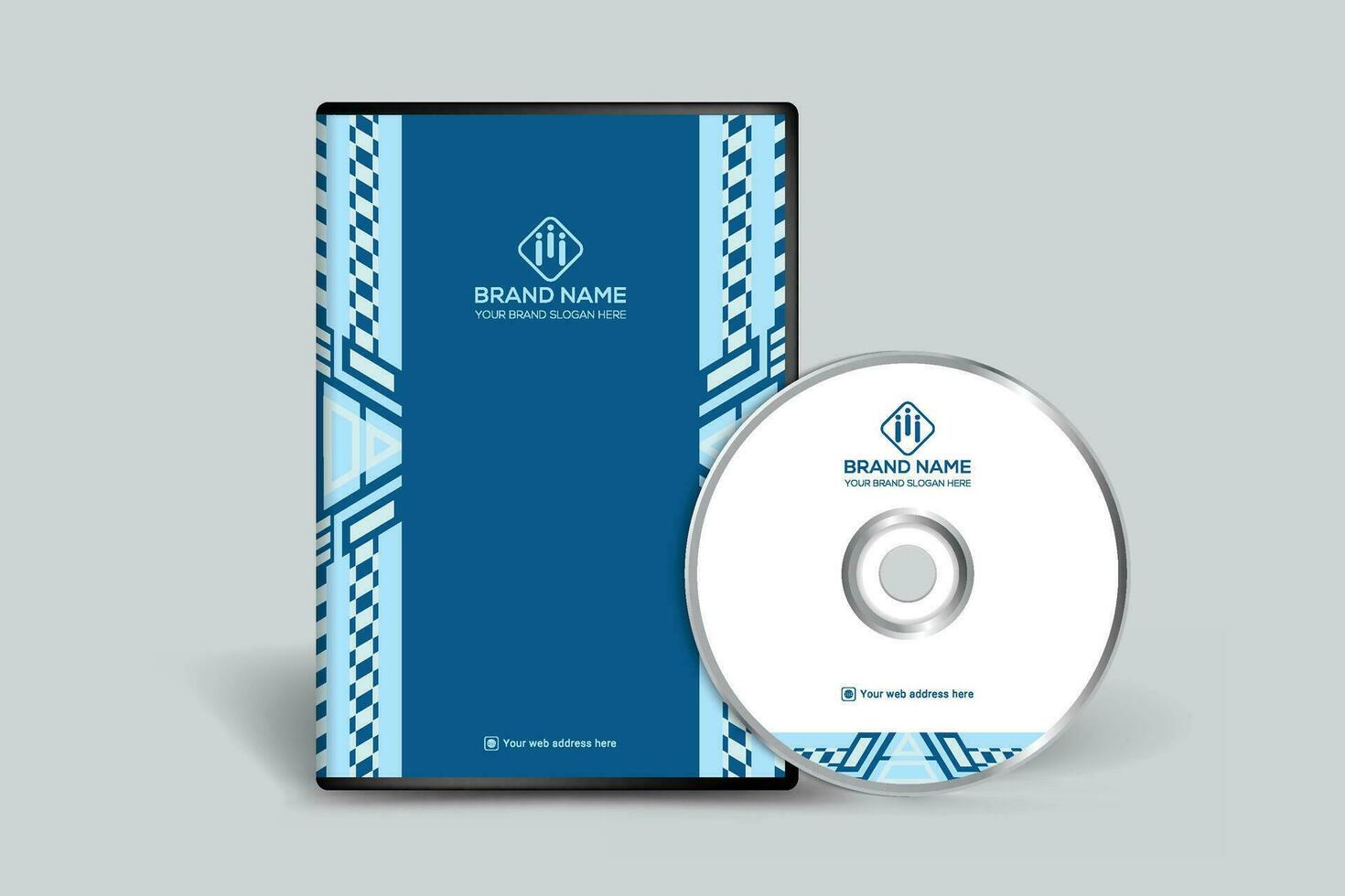 blå Färg dvd omslag design vektor