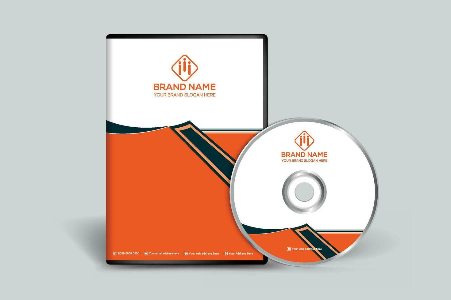 Orange elegant korporativ DVD Startseite Design vektor