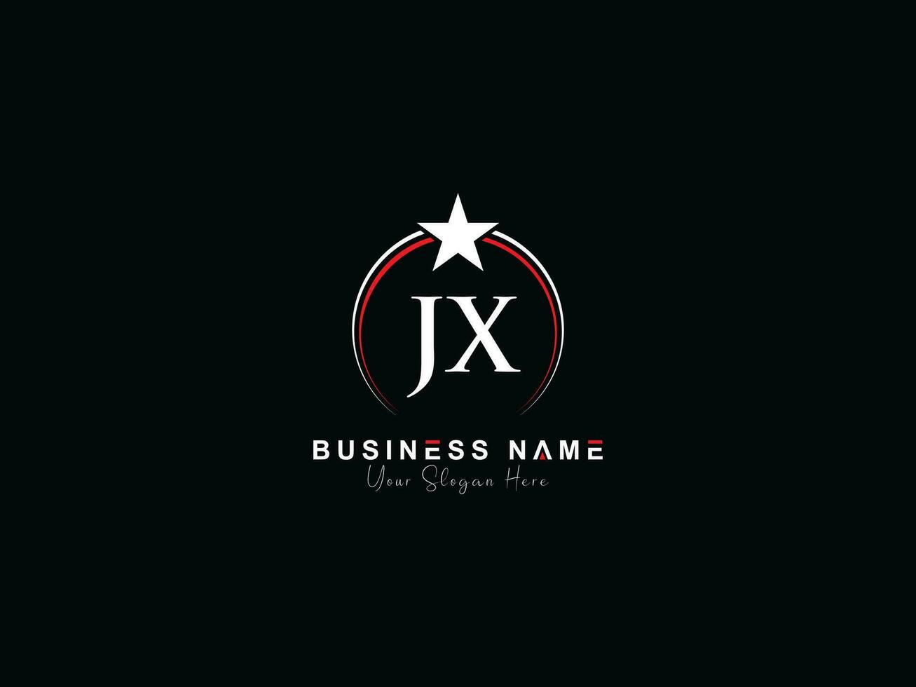 monogram cirkel jx stjärna logotyp design, lyx jx kunglig logotyp ikon vektor