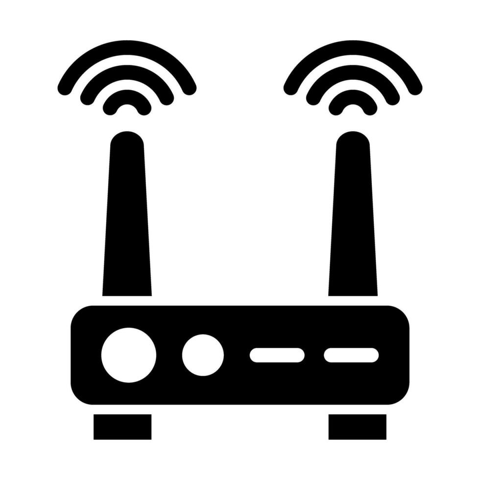 W-lan Router Vektor Glyphe Symbol zum persönlich und kommerziell verwenden.