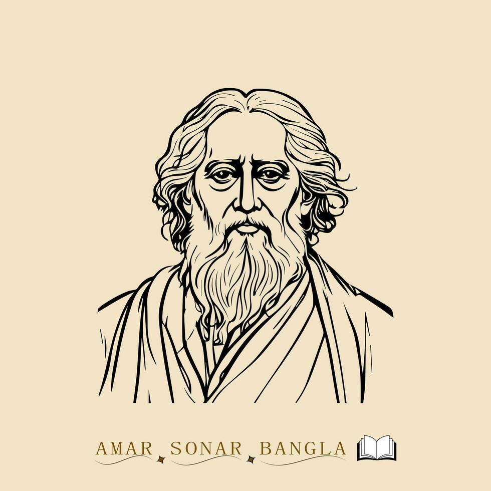 22 hon srabon, rabindranath tagore, srabon, rabindranath, social media posta design vektor