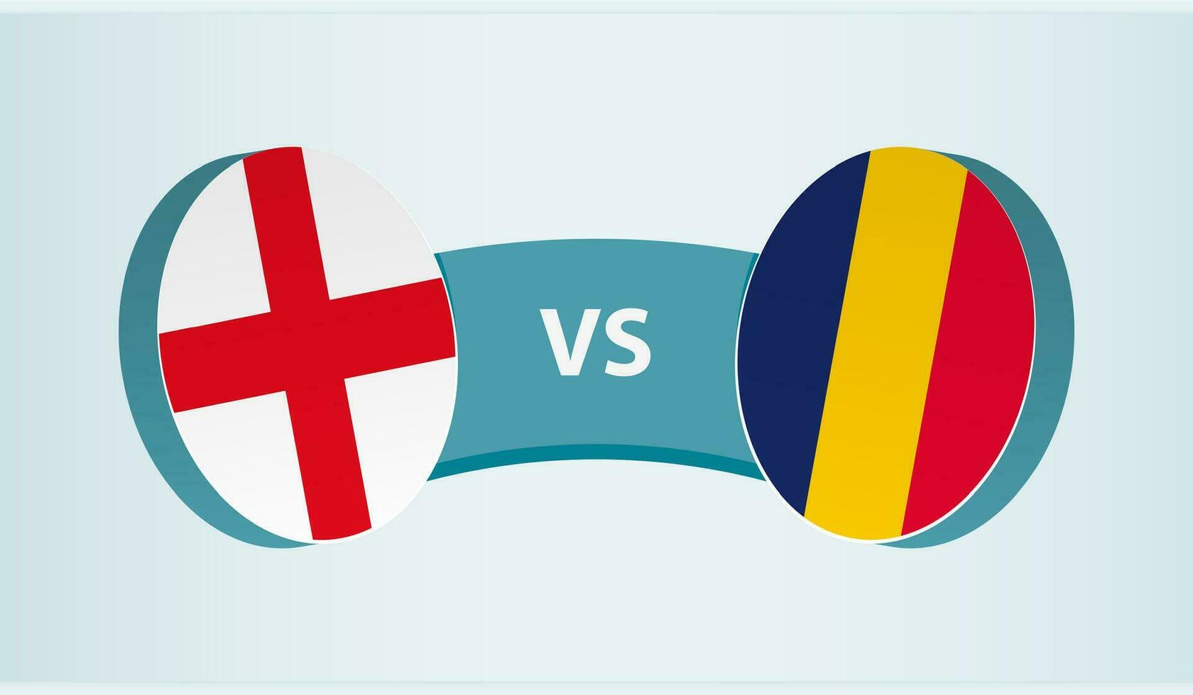 England gegen Tschad, Mannschaft Sport Wettbewerb Konzept. vektor