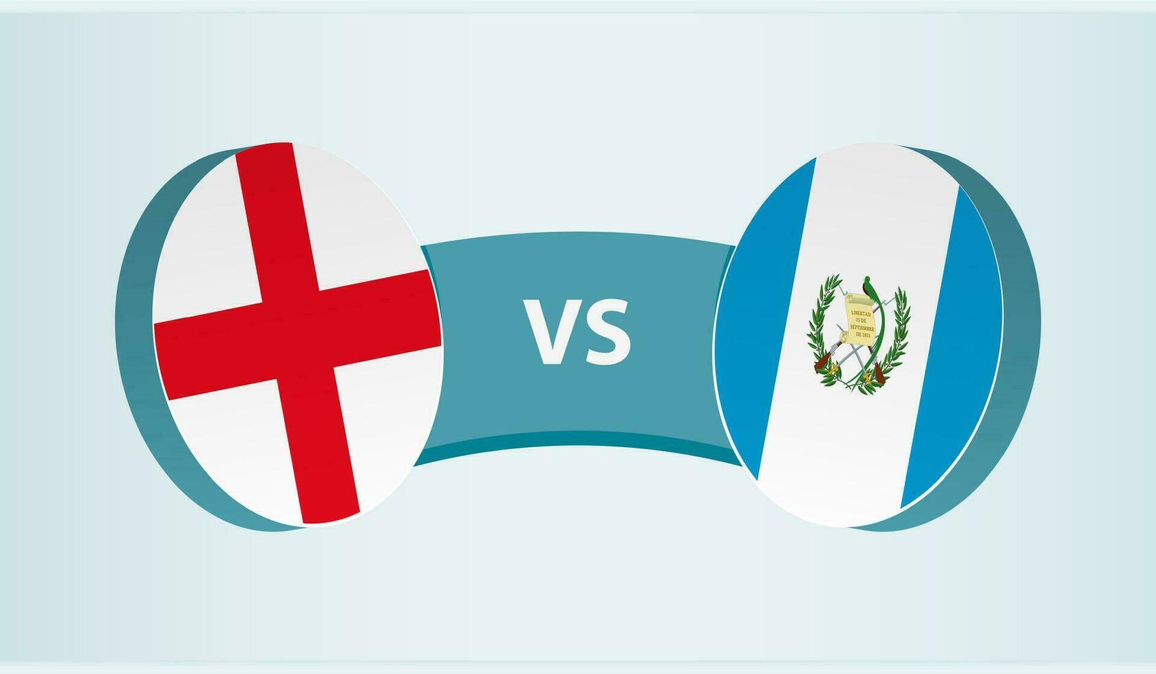 England gegen Guatemala, Mannschaft Sport Wettbewerb Konzept. vektor