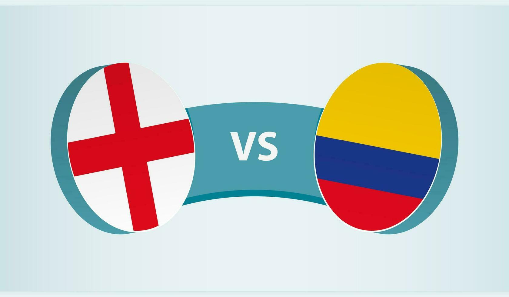 England mot colombia, team sporter konkurrens begrepp. vektor