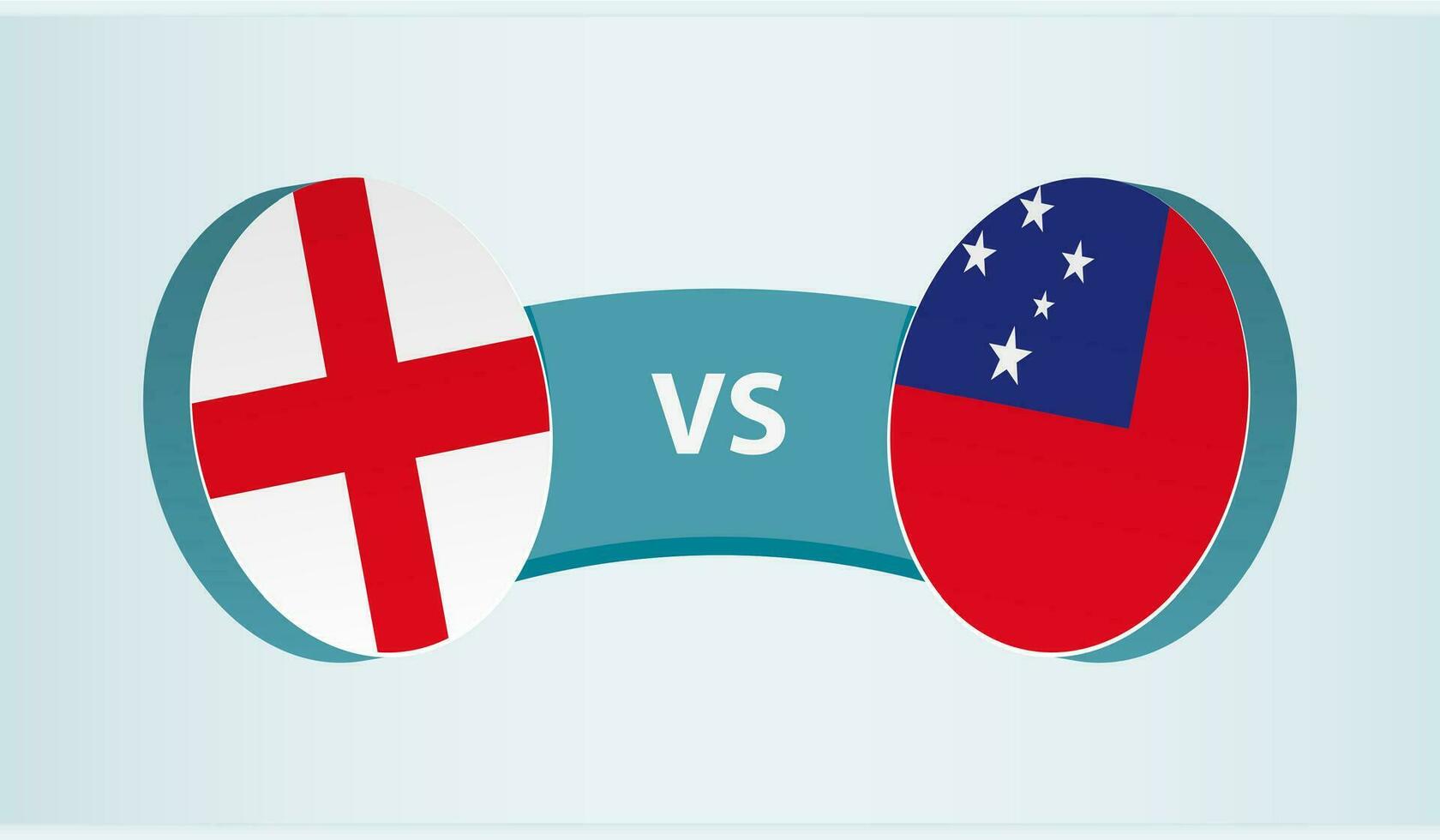 England mot samoa, team sporter konkurrens begrepp. vektor