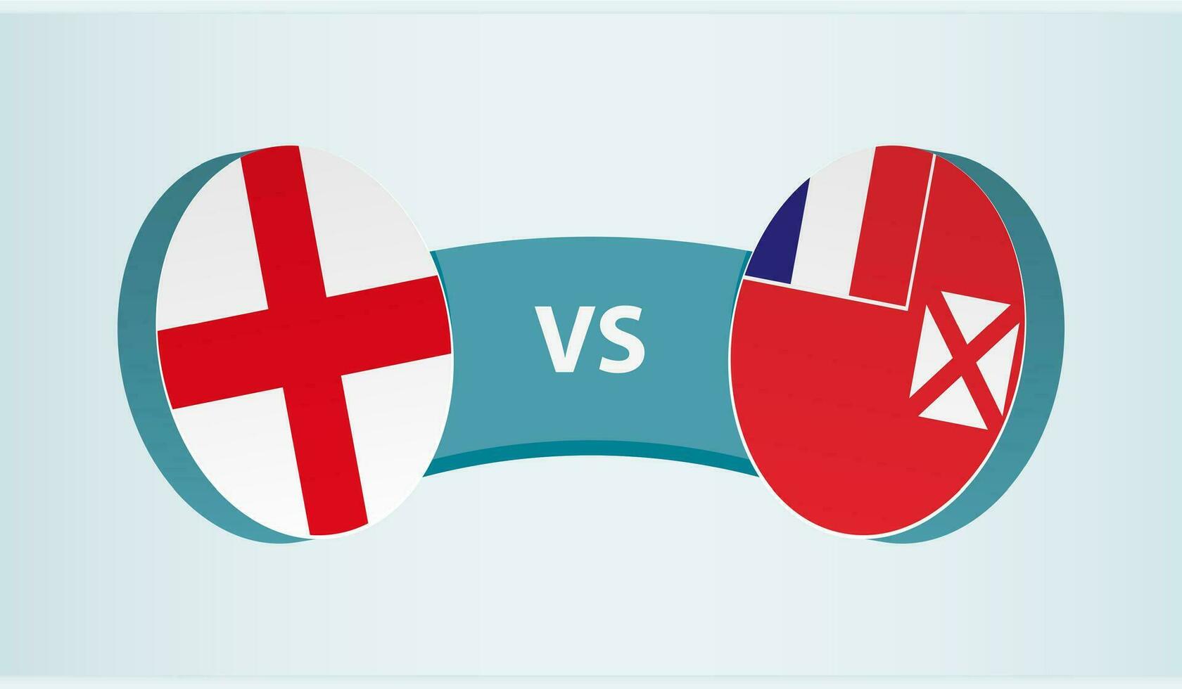 England mot wallis och futuna, team sporter konkurrens begrepp. vektor