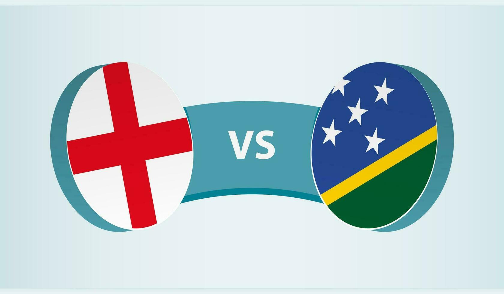 England gegen Solomon Inseln, Mannschaft Sport Wettbewerb Konzept. vektor