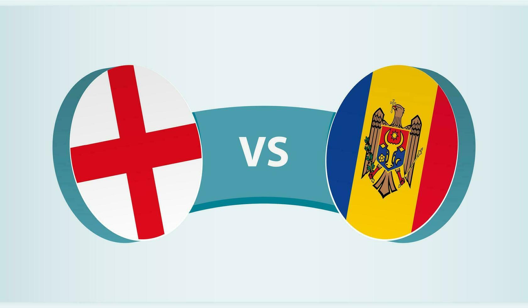 England gegen Moldawien, Mannschaft Sport Wettbewerb Konzept. vektor