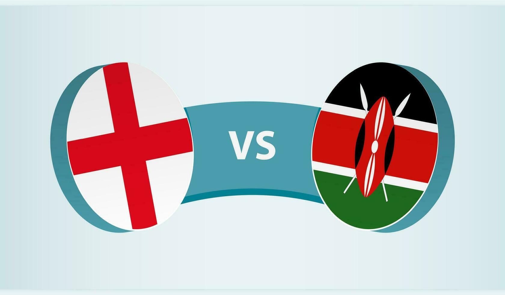 England gegen Kenia, Mannschaft Sport Wettbewerb Konzept. vektor