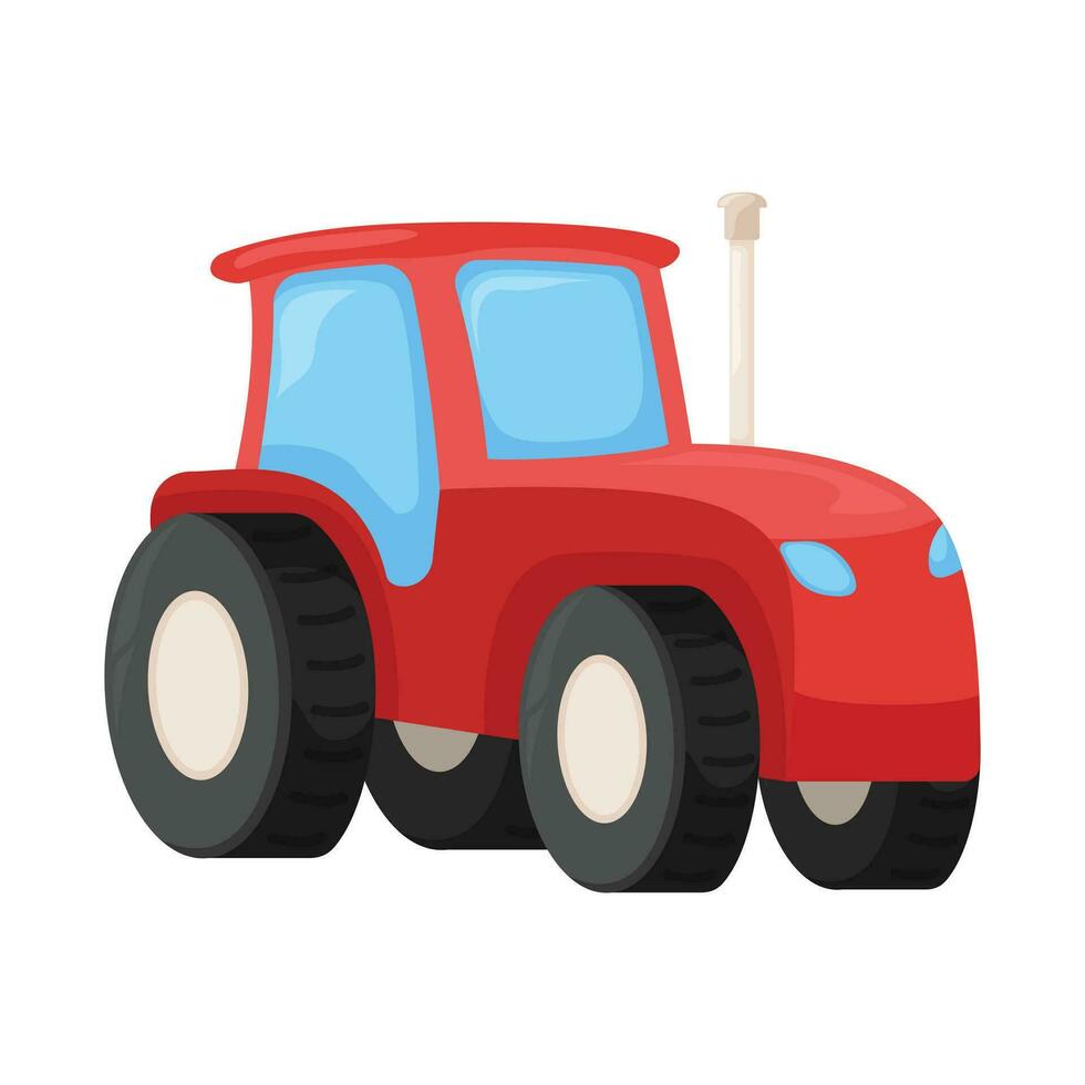 begrepp lantbruk traktor skörda beskära spannmål ikon, modern bruka agrimotor Metod tecknad serie vektor illustration, isolerat på vit.