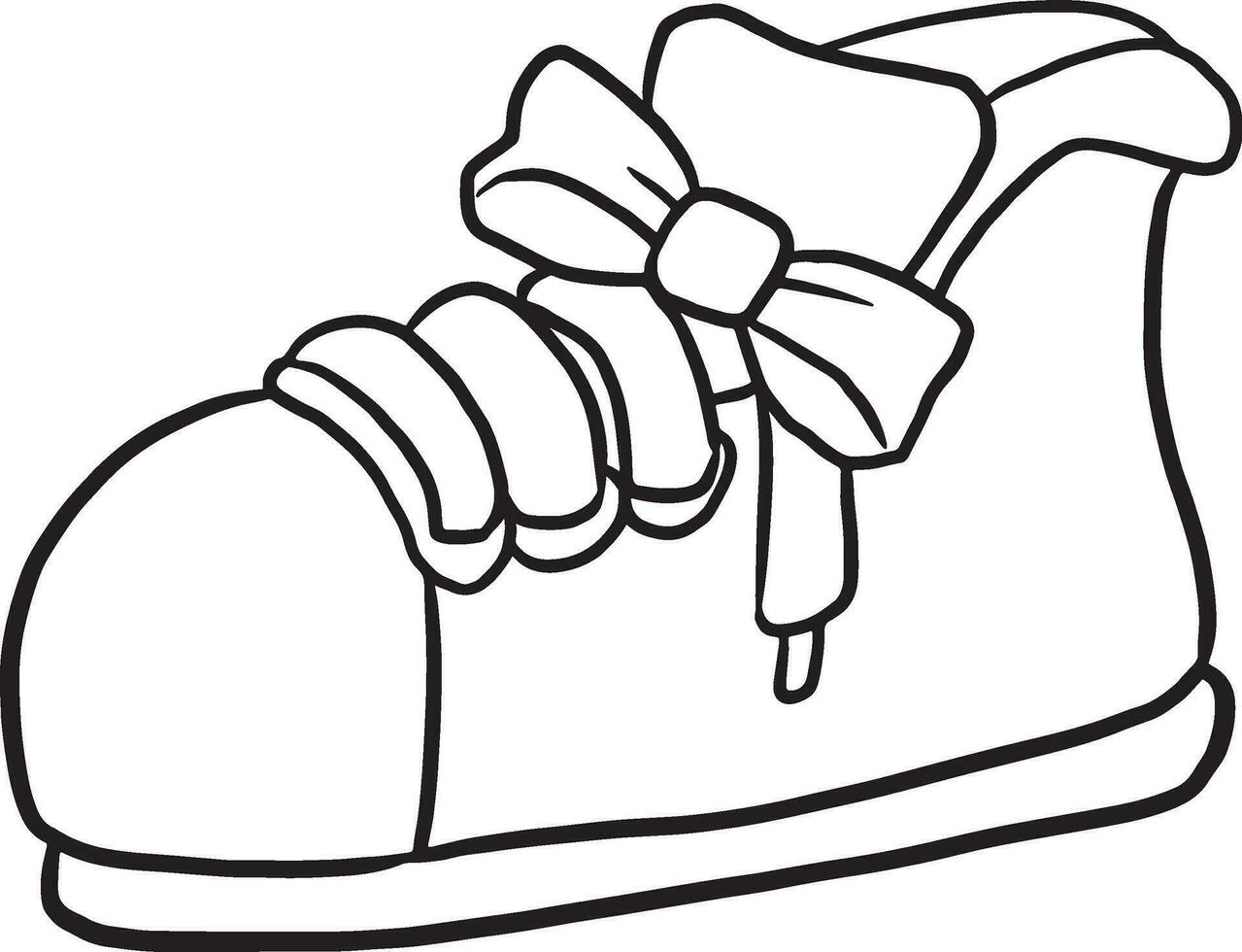 Schuhe geflickt Linie trainieren Zeichnung Karikatur Gekritzel kawaii Anime Färbung Seite süß Illustration Zeichnung Clip Kunst Charakter Chibi Manga Comic vektor