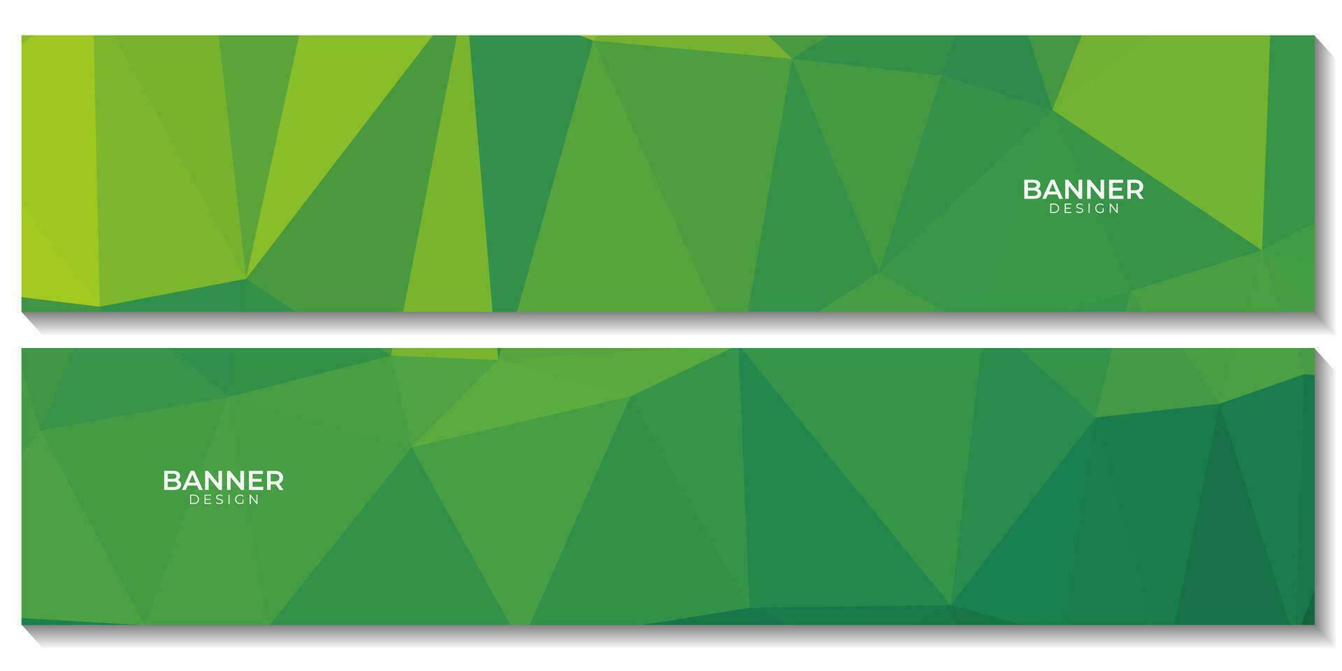 einstellen von Banner, abstrakt modern dreieckig Gelb Grün bio Hintergrund vektor