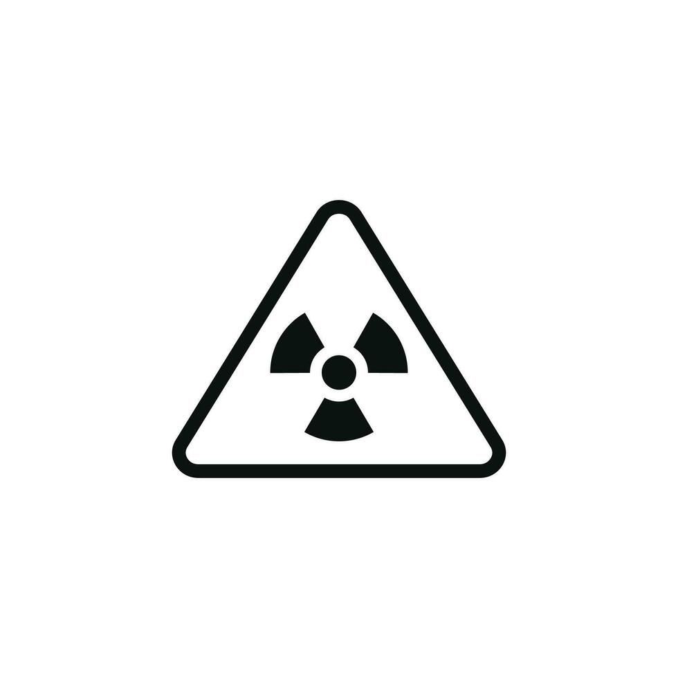 strålning område varning varning symbol design vektor