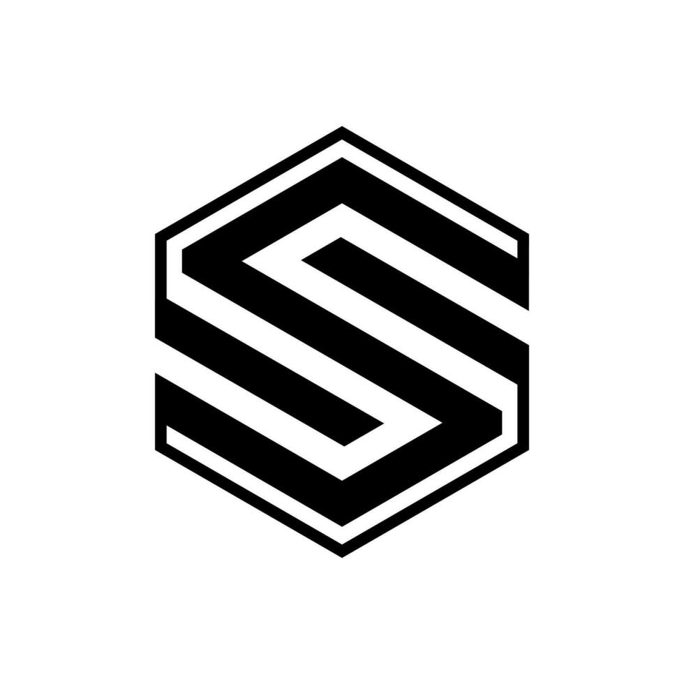 Brief s Polygon Logo Design vektor