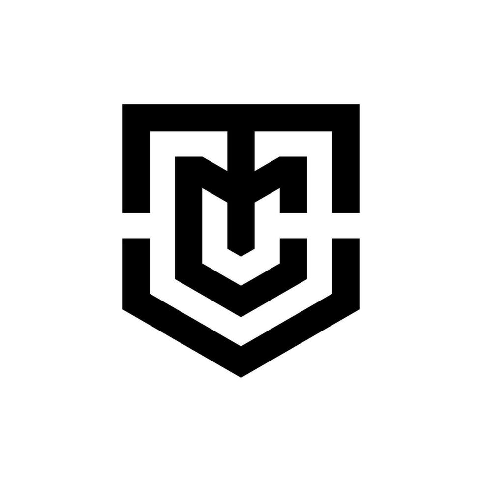 mc brev logotyp design inspiration vektor