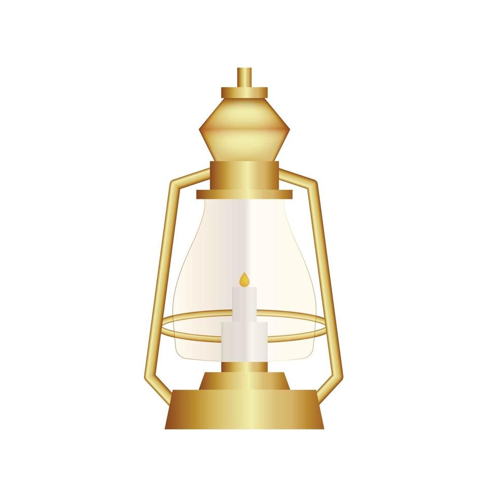Arabische Laterne-Symbol auf weißem Hintergrund für den heiligen Monat der muslimischen Gemeinschaft von Ramadan Kareem. Vektor-Illustration vektor