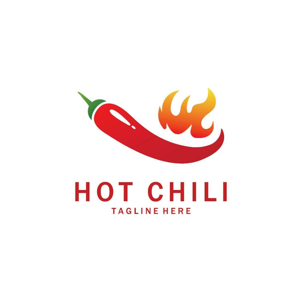 kryddad röd chili logotyp ikon vektor