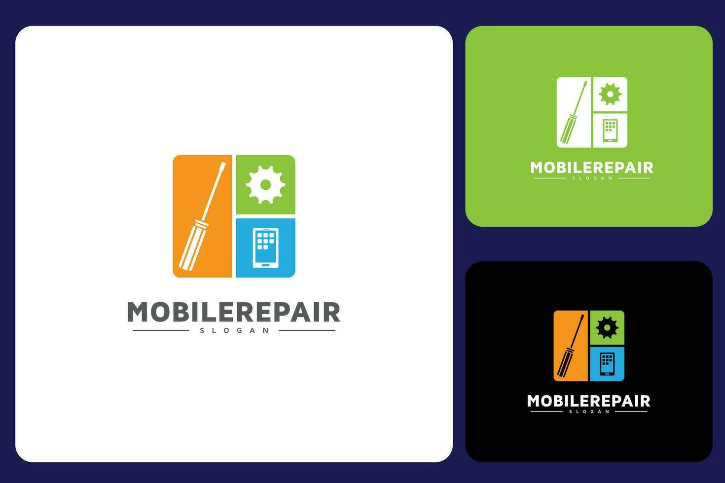 Designvorlage für das Logo zur Reparatur von Mobilgeräten vektor