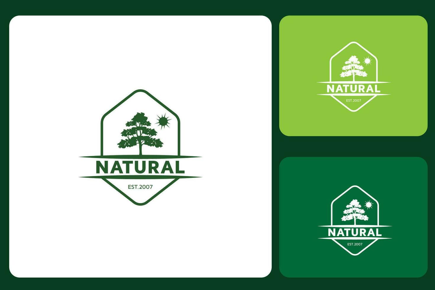 träd naturlig logotyp design mall vektor