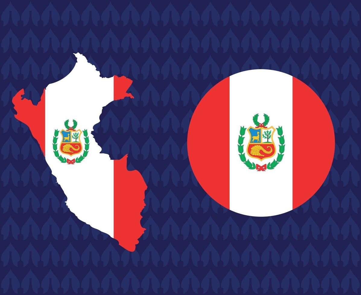 America Latin 2020 Teams.America Latin Soccer Final.Peru Karte vektor