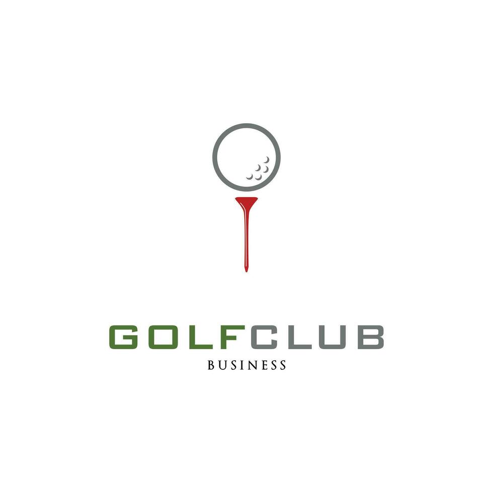 golf klubb ikon logotyp design mall vektor