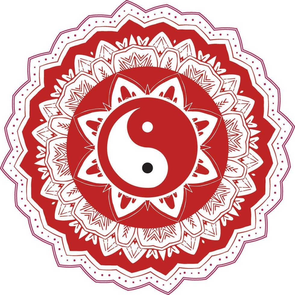 yin yang yoga och meditation illustration vektor