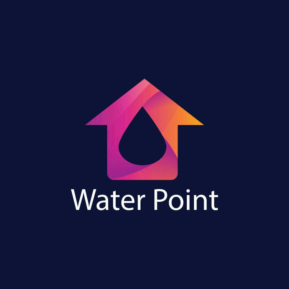 vatten punkt logotyp vektor