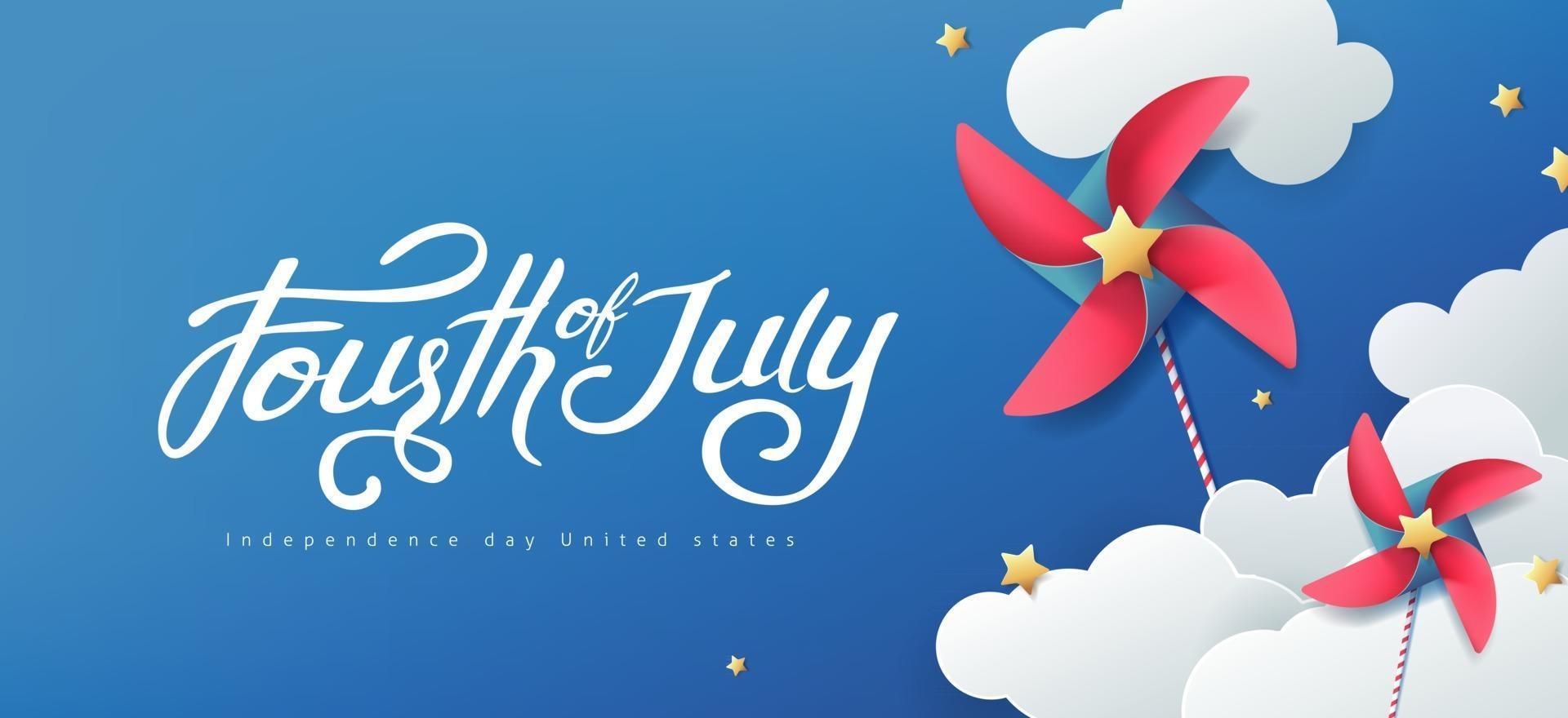 Unabhängigkeitstag usa banner template.4th of July Feier Poster template.fourth of July Vector Illustration.