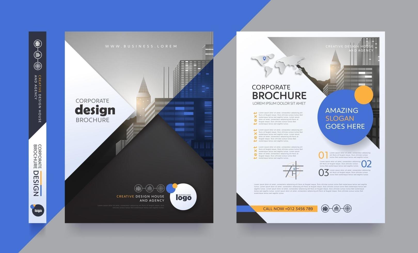 affisch flyer broschyr broschyr täcka design layout utrymme för foto bakgrund vektor