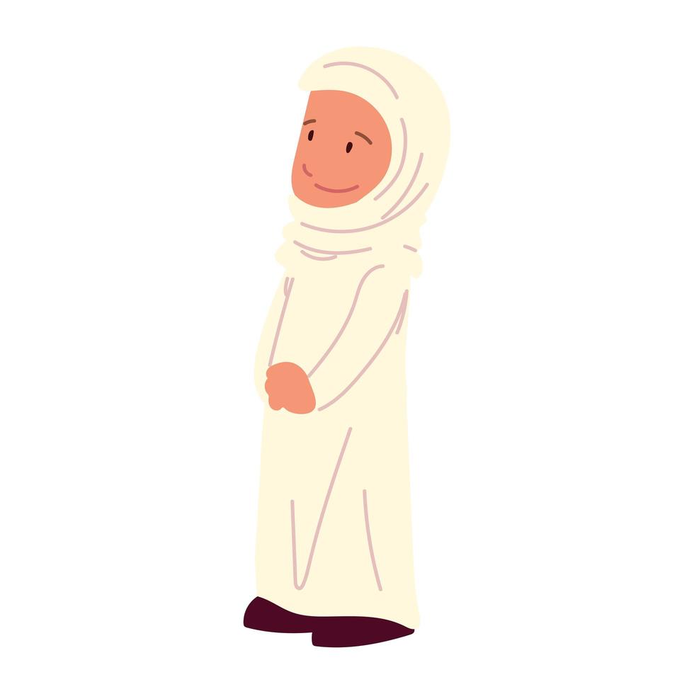 muslimsk kvinna tecknad vektor