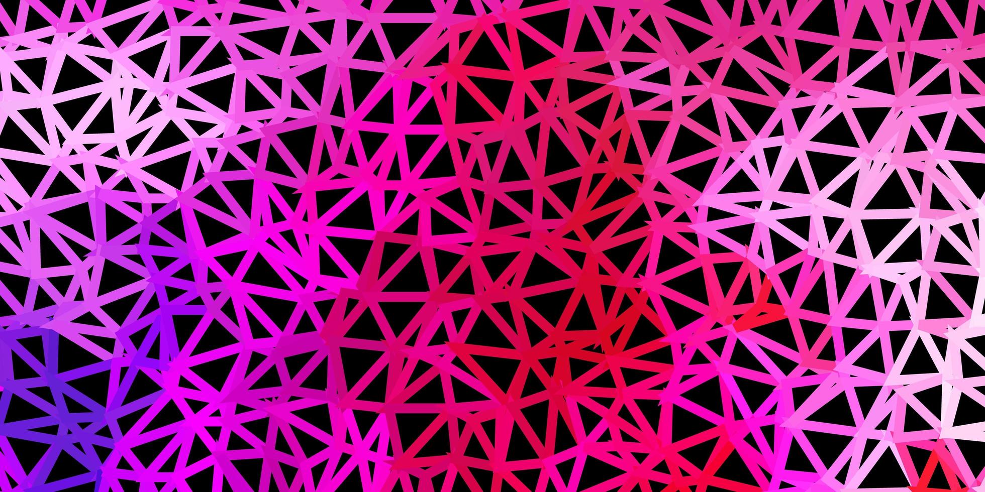 mörk lila rosa vektor triangel mosaik mall