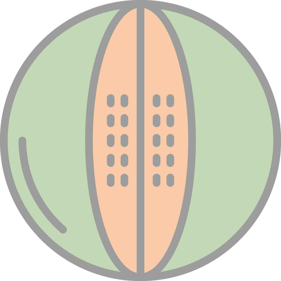 Melone Cantaloup-Melone Vektor Symbol Design