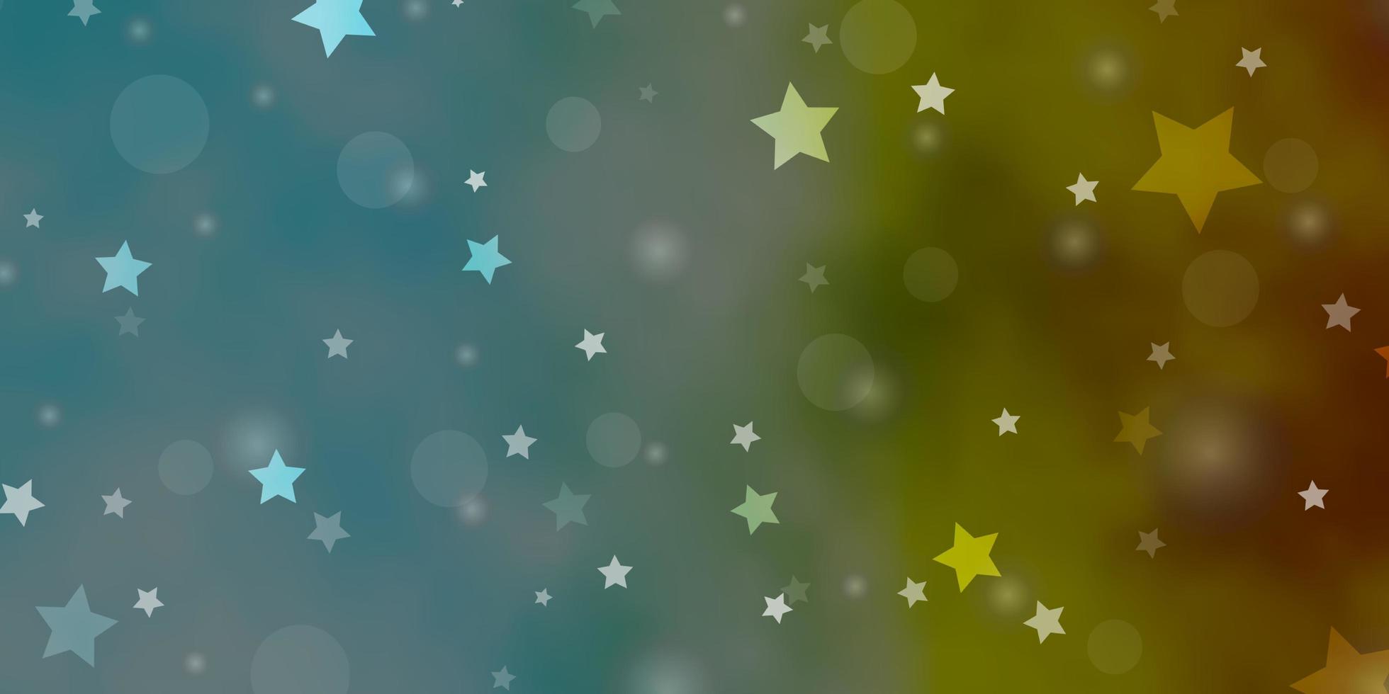 ljusblå gul vektor bakgrund med cirklar stjärnor färgglada illustration med lutning prickar stjärnor design för tapet tyg tillverkare