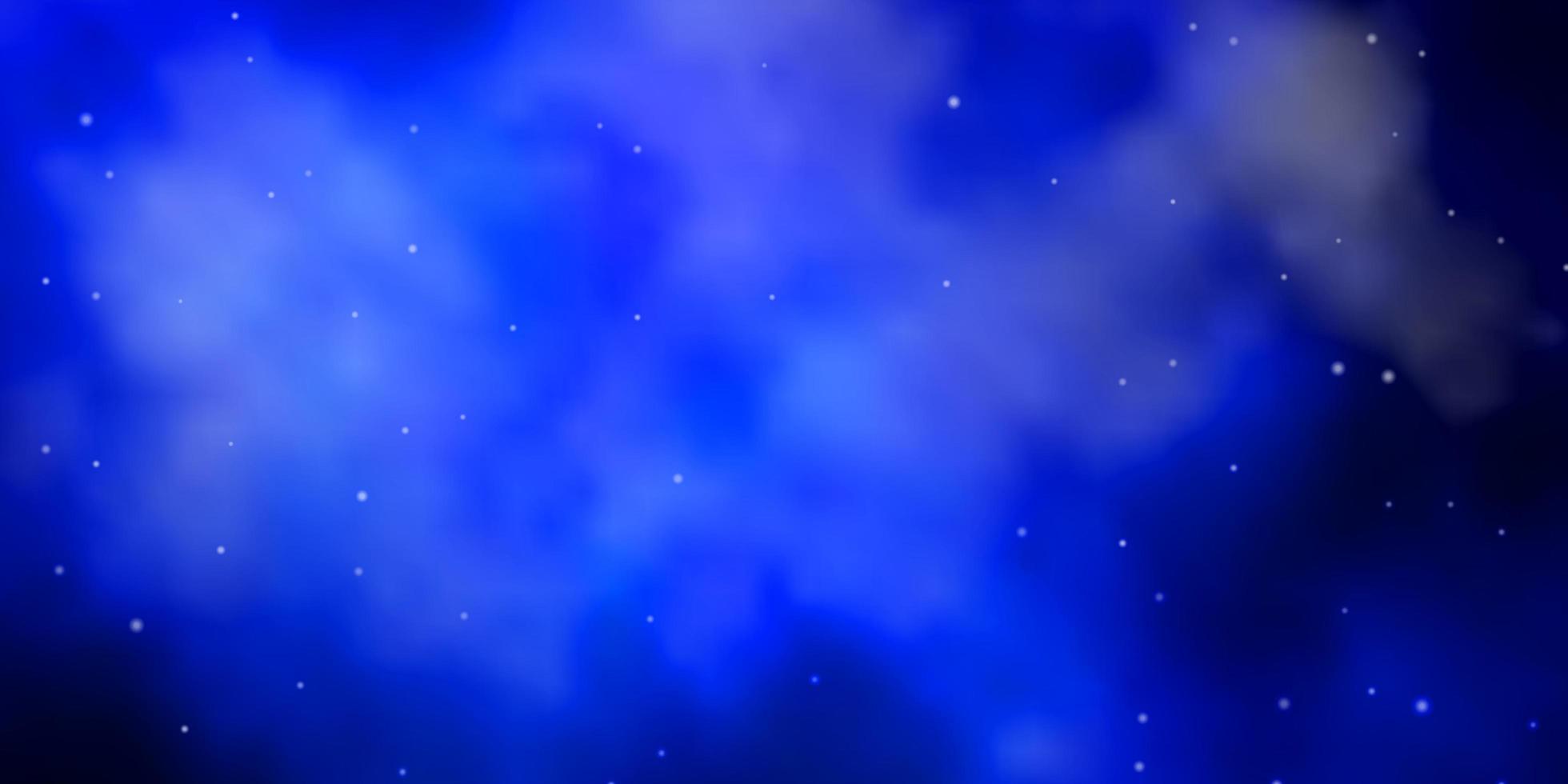 mörkblå vektorlayout med ljusa stjärnor dekorativ illustration med stjärnor på abstrakt mallmönster för nyårsannonsbroschyrer vektor