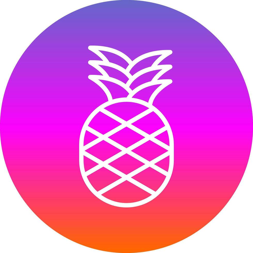 Ananas-Vektor-Icon-Design vektor